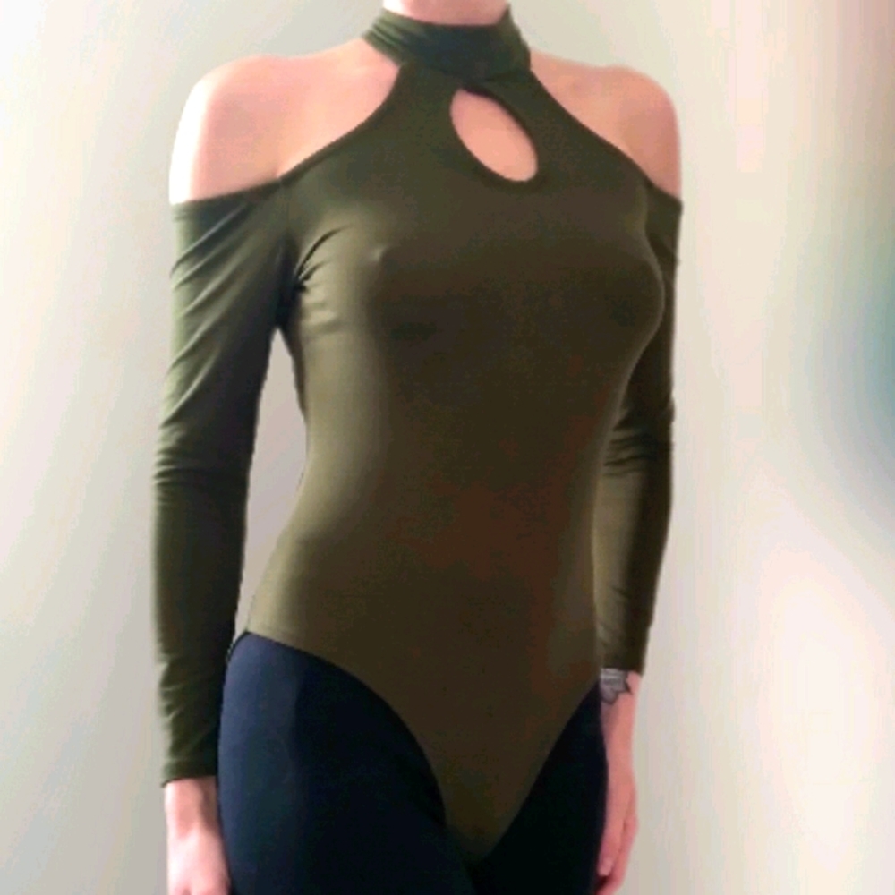 A3 Design Long Sleeve Leotard Bodysuit
